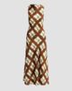 Cara Cara Women's Crystal Plaid Silk Midi Dress - 1