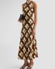 Cara Cara Women's Crystal Plaid Silk Midi Dress - 4