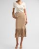 Cara Cara Women's Delphi Knit Fringe Merino Wool Midi Skirt - 2