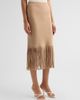 Cara Cara Women's Delphi Knit Fringe Merino Wool Midi Skirt - 4