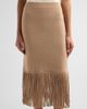 Cara Cara Women's Delphi Knit Fringe Merino Wool Midi Skirt - 5