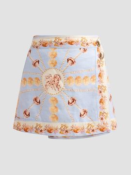Cara Cara Women's Fischer Printed Linen Mini Skirt