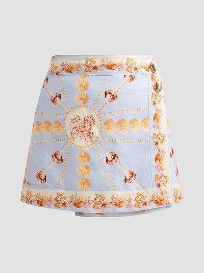 Cara Cara Women's Fischer Printed Linen Mini Skirt