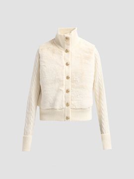Cara Cara Women's Logan Wool-Cashmere Faux-Fur Cardigan