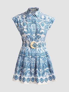 Cara Cara Women's Octavia Paisley Cotton Poplin Mini Dress