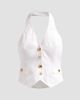Cara Cara Women's Prescott Halterneck Linen Top - 1