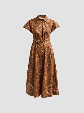 Cara Cara Women's Sawyer Floral Cotton Poplin Midi Shirtdress
