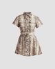 Cara Cara Women's Walter Snakeskin-Printed Cotton Canvas Mini Dress - 1