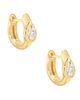 Carbon & Hyde Carbon & Hyde Pear Solis Chubby Huggie Earrings - 1