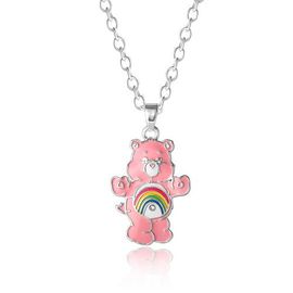 Care Bears Care Bears Silver Flash-Plated 3D Pendant Necklace with Crystal Accent, 16"+2"