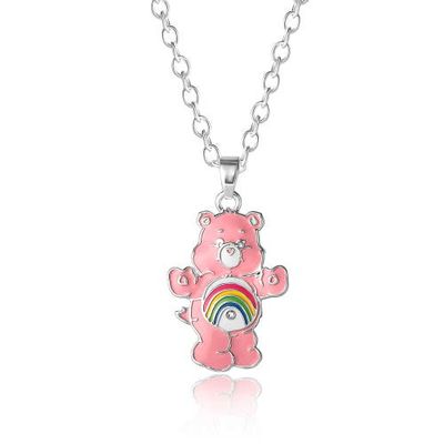 Care Bears Care Bears Silver Flash-Plated 3D Pendant Necklace with Crystal Accent, 16"+2"