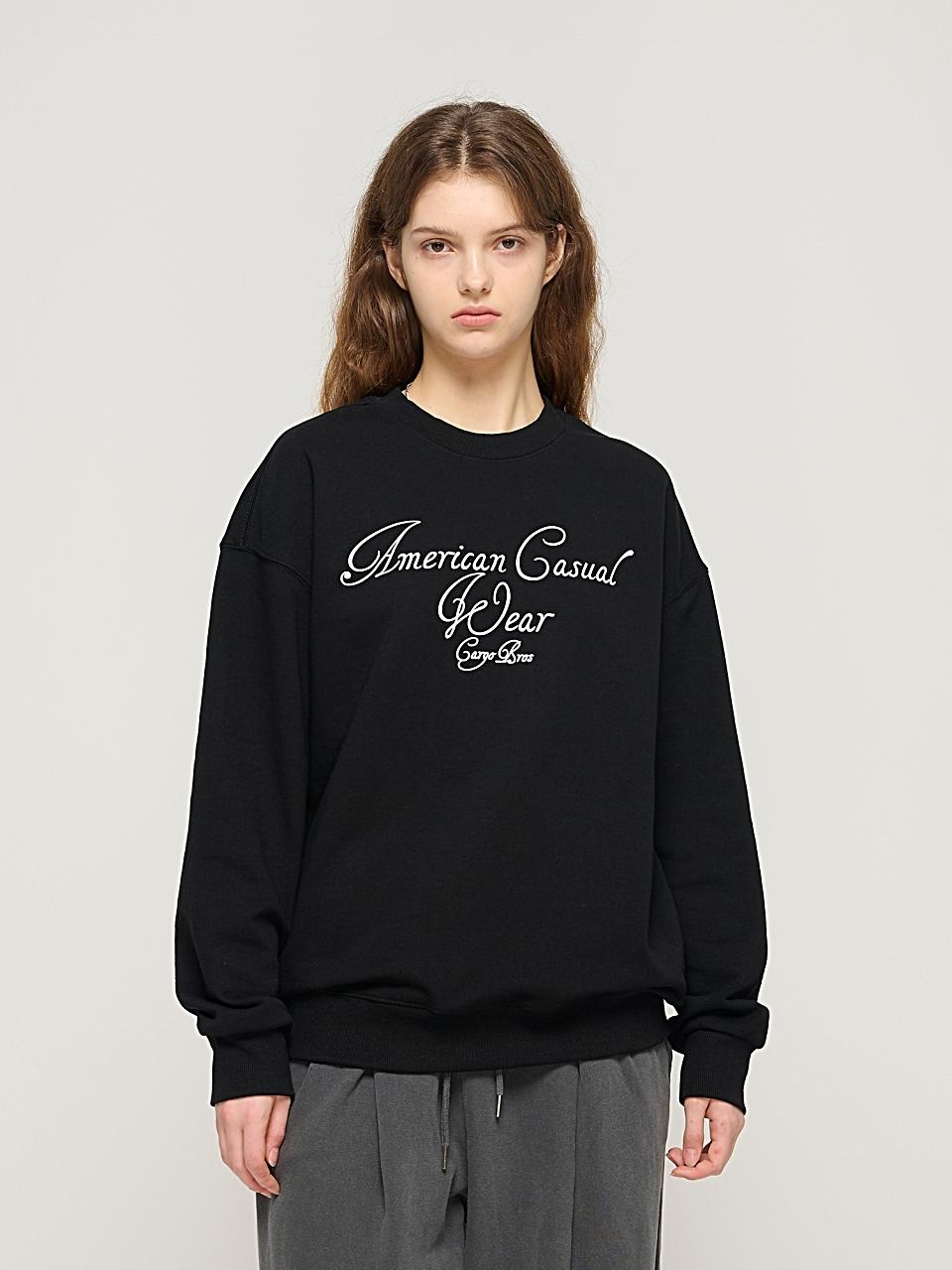 CARGOBROS Artwork cursive lettering sweatshirt (black)