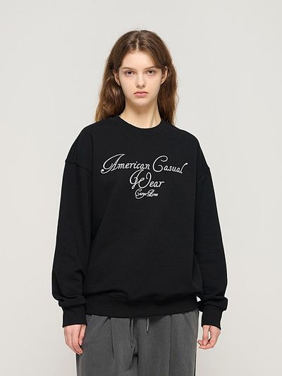 CARGOBROS Artwork cursive lettering sweatshirt (black)