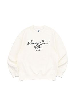 CARGOBROS Artwork cursive lettering sweatshirt (cream)