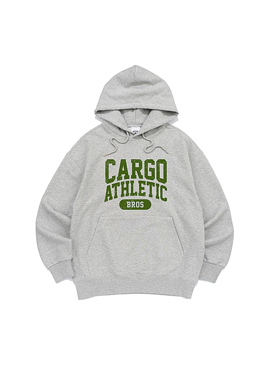 CARGOBROS Cargo Athletic Logo Vintage Hooded T-Shirt (Gray)