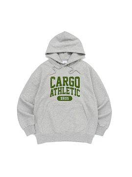 CARGOBROS Cargo Athletic Logo Vintage Hooded T-Shirt (Gray)