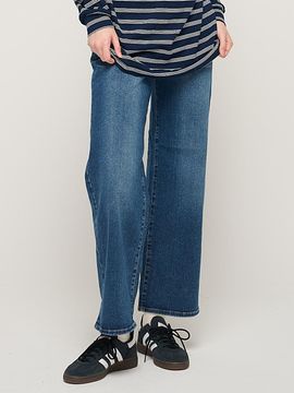 CARGOBROS Daily Relaxed Banded denim pants (medium blue)