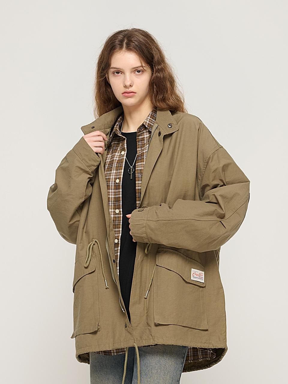 CARGOBROS Fishtail short bomber jacket (Khaki)