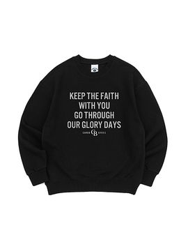 CARGOBROS Keep Lettering Vintage Sweatshirt (Black)