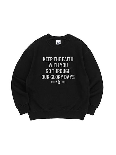 CARGOBROS Keep Lettering Vintage Sweatshirt (Black)