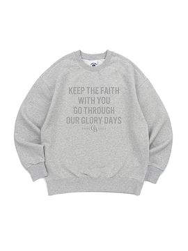 CARGOBROS Keep Lettering Vintage Sweatshirt (Gray)
