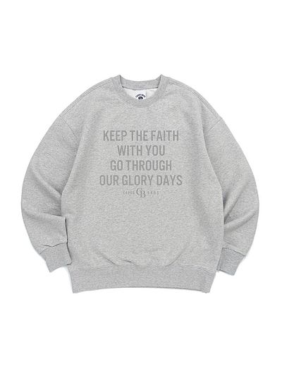 CARGOBROS Keep Lettering Vintage Sweatshirt (Gray)