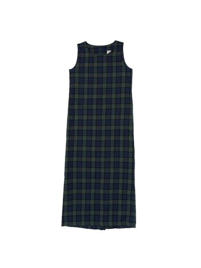 CARGOBROS Maxi Check Long Sleeveless Dress [Green]