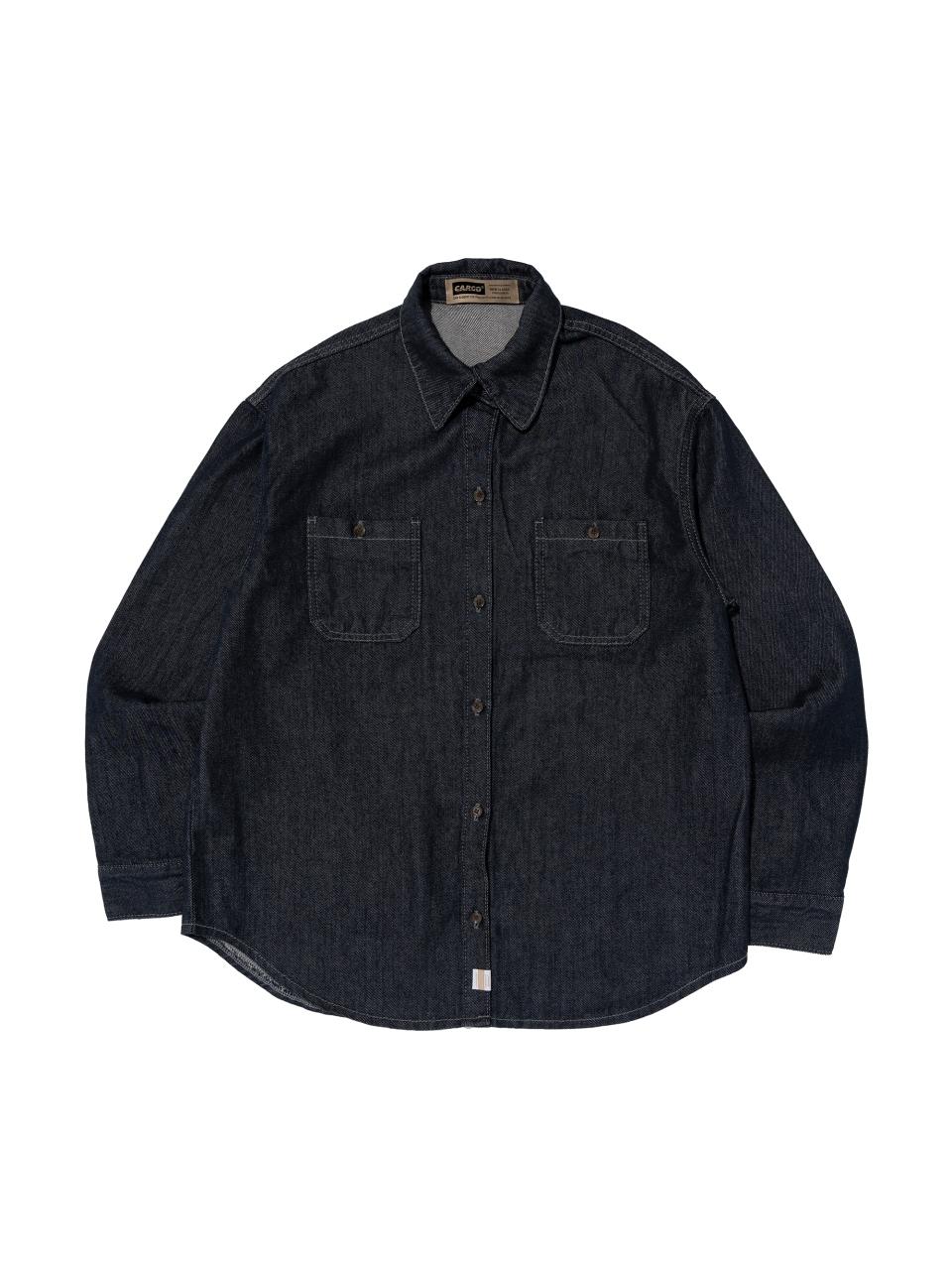 CARGOBROS Non-fade Denim Shirt [Blue]