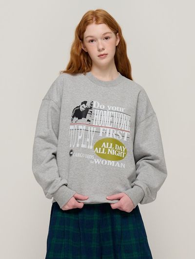 CARGOBROS Play lettering sweatshirt (Gray)