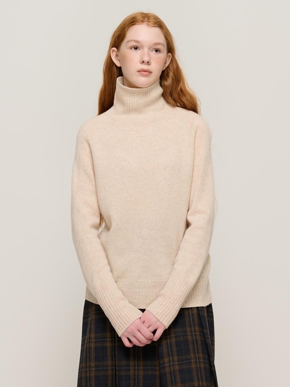 CARGOBROS Premium wool hall garment high neck knitwear (beig
