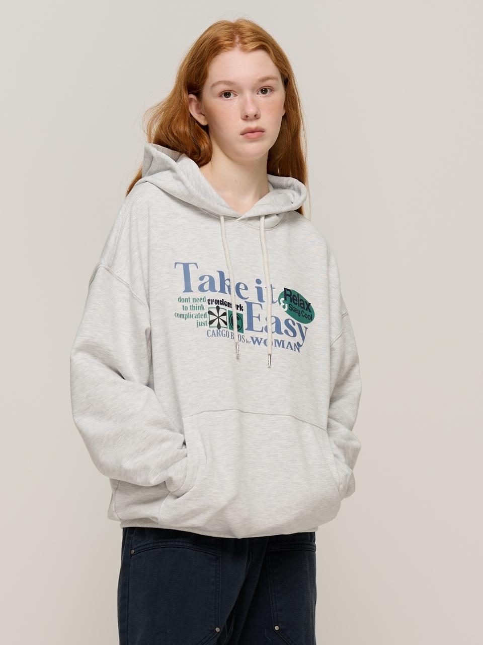 CARGOBROS Relax Fit Take It Hooded T-shirt (Gray)