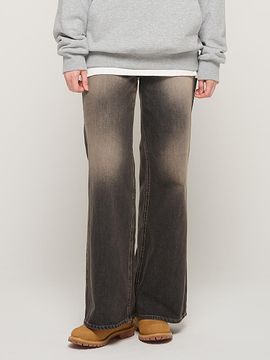 CARGOBROS Relaxed loose fit washed denim pants (black)