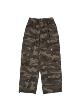 CARGOBROS Utility Wide Camo Cargo Pants (Beige)