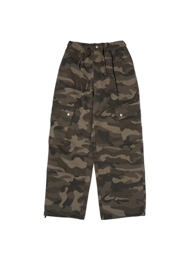 CARGOBROS Utility Wide Camo Cargo Pants (Beige)