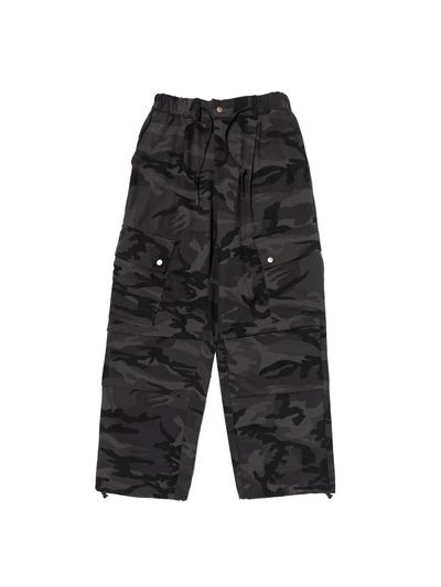CARGOBROS Utility Wide Camo Cargo Pants [Charcoal]