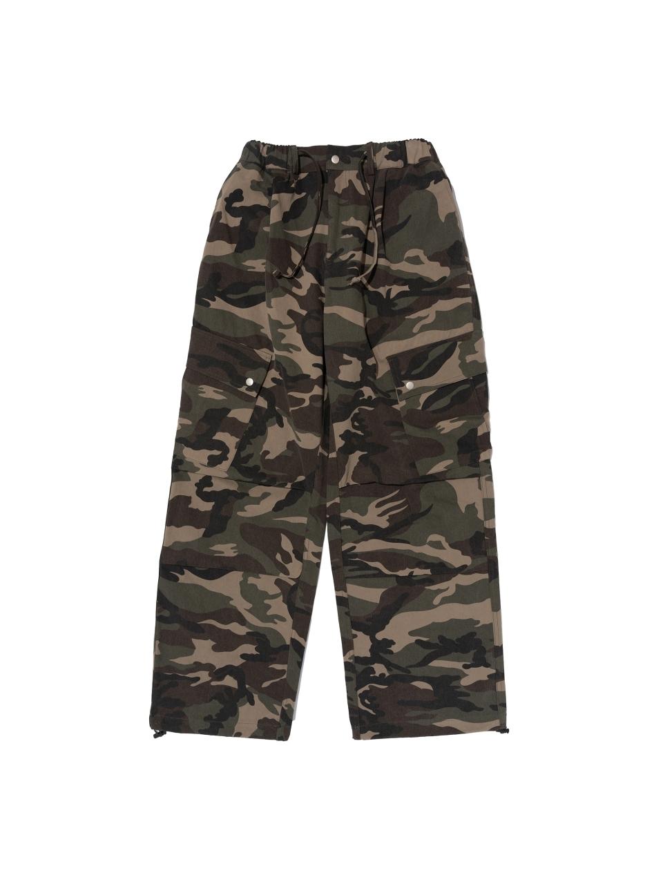CARGOBROS Utility Wide Camo Cargo Pants (Khaki)