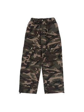 CARGOBROS Utility Wide Camo Cargo Pants (Khaki)