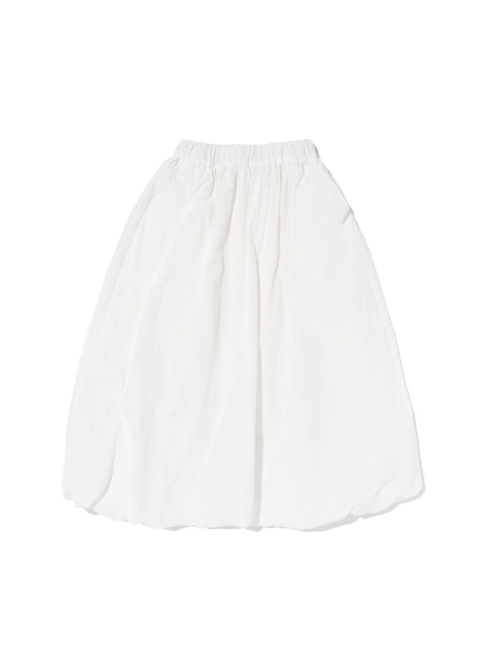 CARGOBROS Washed Balloon Long Skirt [WHITE]