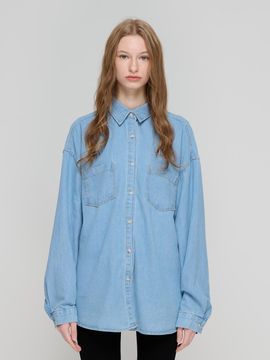 CARGOBROS Washing loose fit denim shirt (light blue)