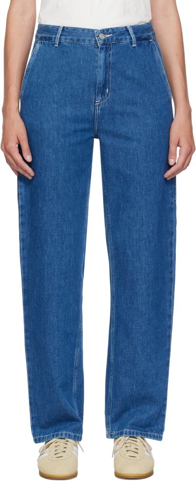 Carhartt Work In Progress Carhartt Work In Progress Blue Pierce Straight Jeans
