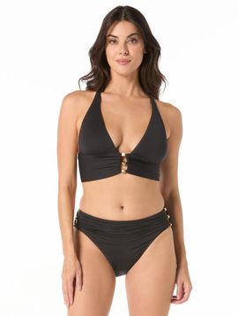 Carmen Marc Valvo Carmen Marc Valvo Beaded Halter Bikini Swim Top