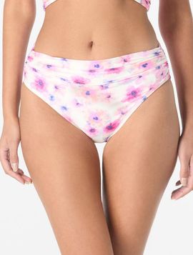 Carmen Marc Valvo Carmen Marc Valvo Floral Escape Shirred Bikini Swim Bottom