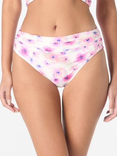 Carmen Marc Valvo Carmen Marc Valvo Floral Escape Shirred Bikini Swim Bottom