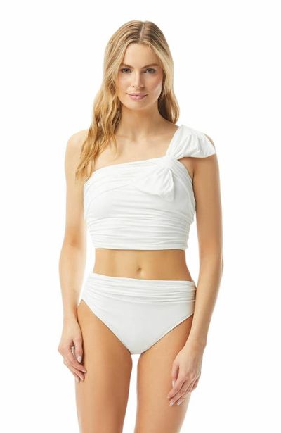 Carmen Marc Valvo Carmen Marc Valvo One Shoulder Cropped Bikini Swim Top