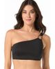 Carmen Marc Valvo Carmen Marc Valvo Ring One Shoulder Crop Swim Top - 1