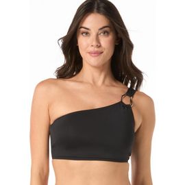 Carmen Marc Valvo Carmen Marc Valvo Ring One Shoulder Crop Swim Top