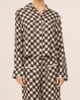 Carmen Says Carmen says Classic Betty Geometric Print Shirt Top in Oyster, Women's at Urban Outfitters - 1