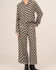 Carmen Says Carmen says Classic Betty Geometric Print Shirt Top in Oyster, Women's at Urban Outfitters - 2