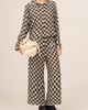 Carmen Says Carmen says Classic Betty Geometric Print Shirt Top in Oyster, Women's at Urban Outfitters - 5