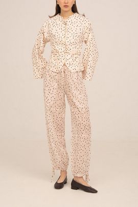 Carmen Says Carmen Says Polka Dot Fuji Jacket in Cream, Women's at Urban Outfitters